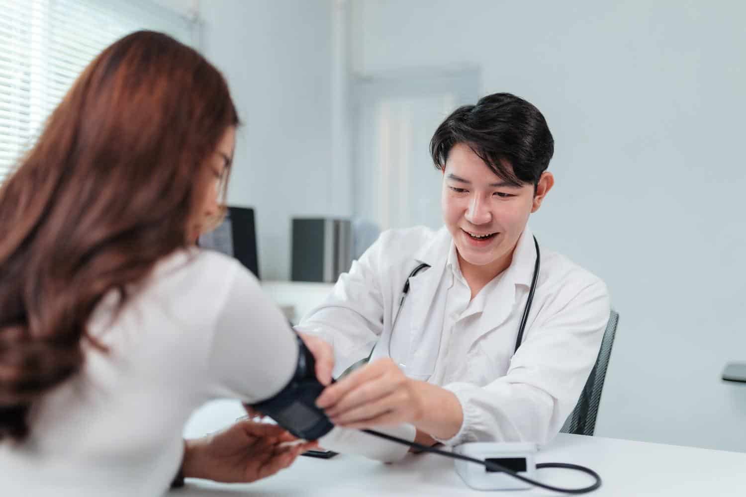 Employees undergoing corporate health screening and medical check-up at the workplace in Singapore