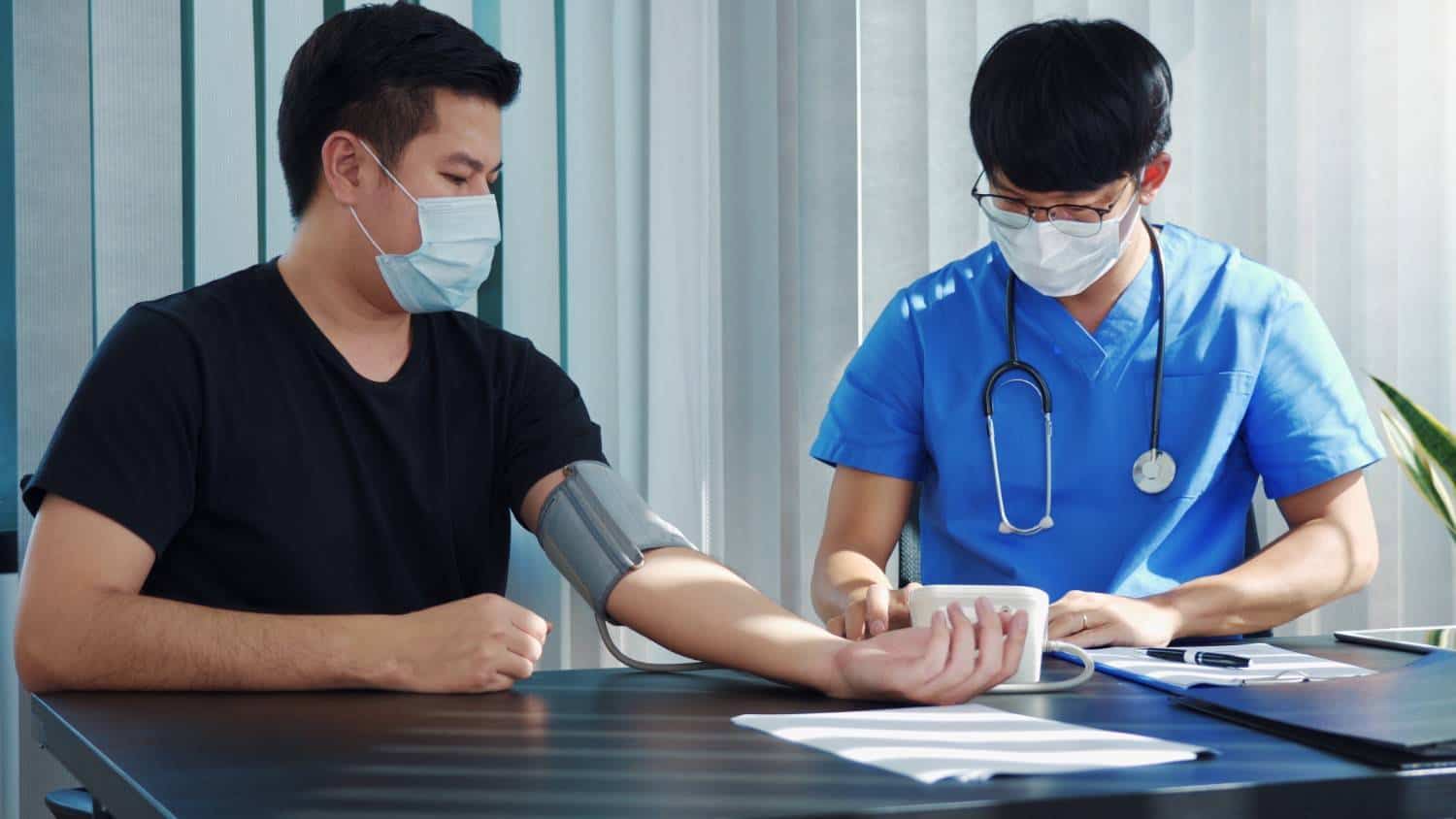 Healthcare professionals conducting onsite health screening in Singapore for company employees