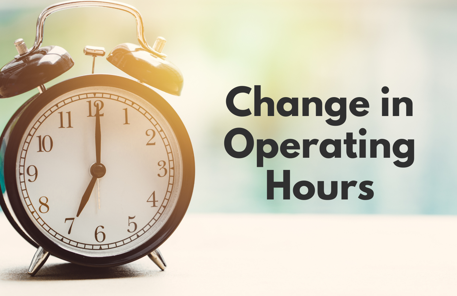 Temporary AcuMed Clinics Operating Hours